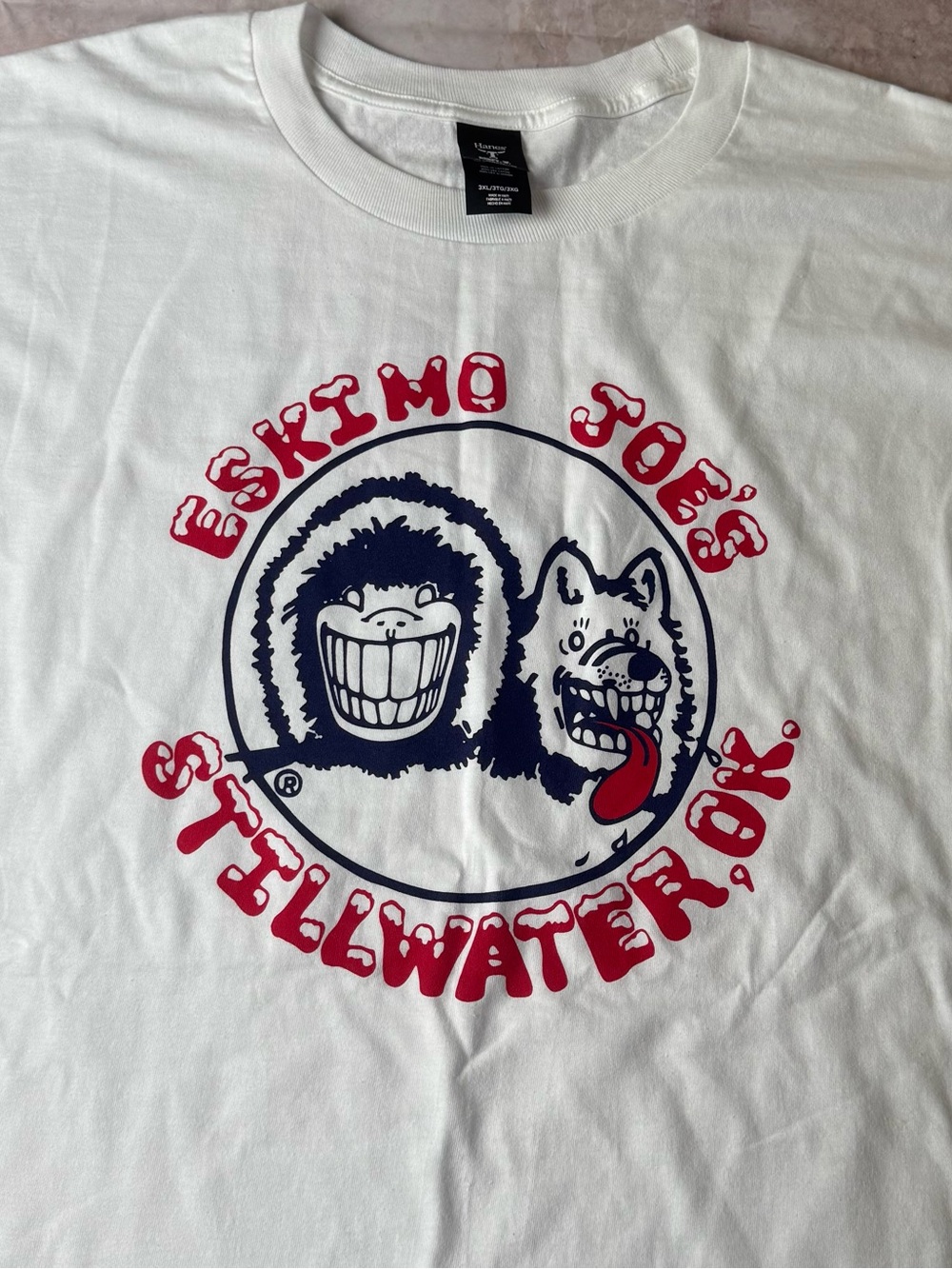NWOT Eskimo Joe's Classic T-Shirt Graphic Short Sleeve Tee in White Mens Size 3X